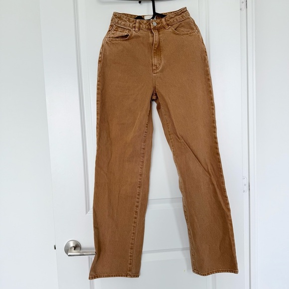 Abrand Carrie Jeans Camel Brown | Women’s Size 24 AU6 High Waist Straight Leg - Picture 6 of 17
